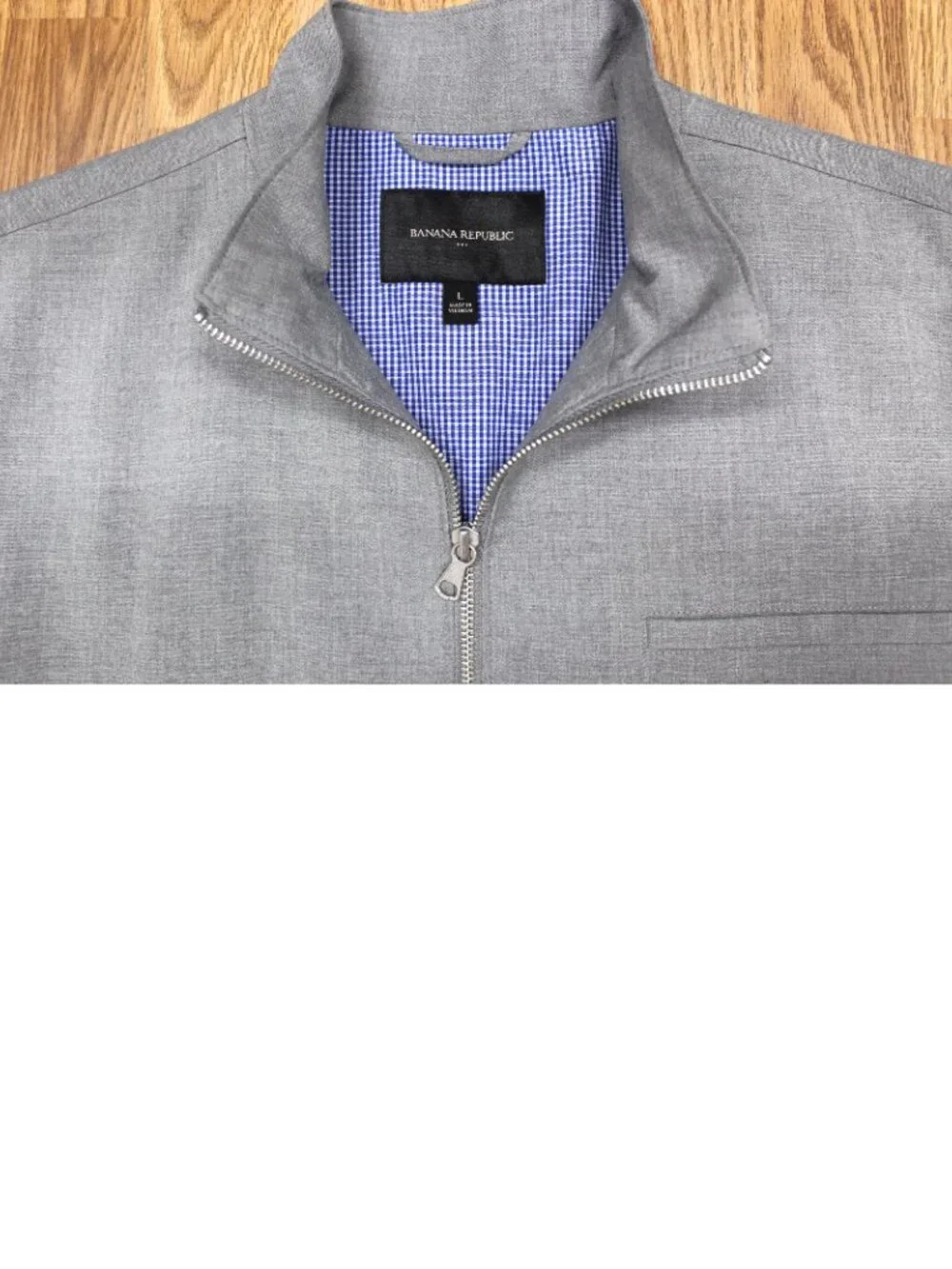 BANANA REPUBLIC CASUAL JACKET POLY/VISCOSE GRAY Sz LARGE, L